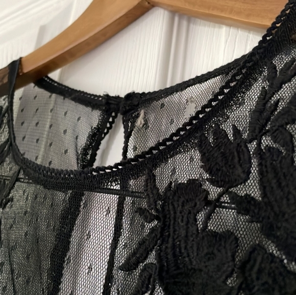 urban outfitters ecote lily maxi dress XS / sheer mesh lace maxi - Picture 6 of 13